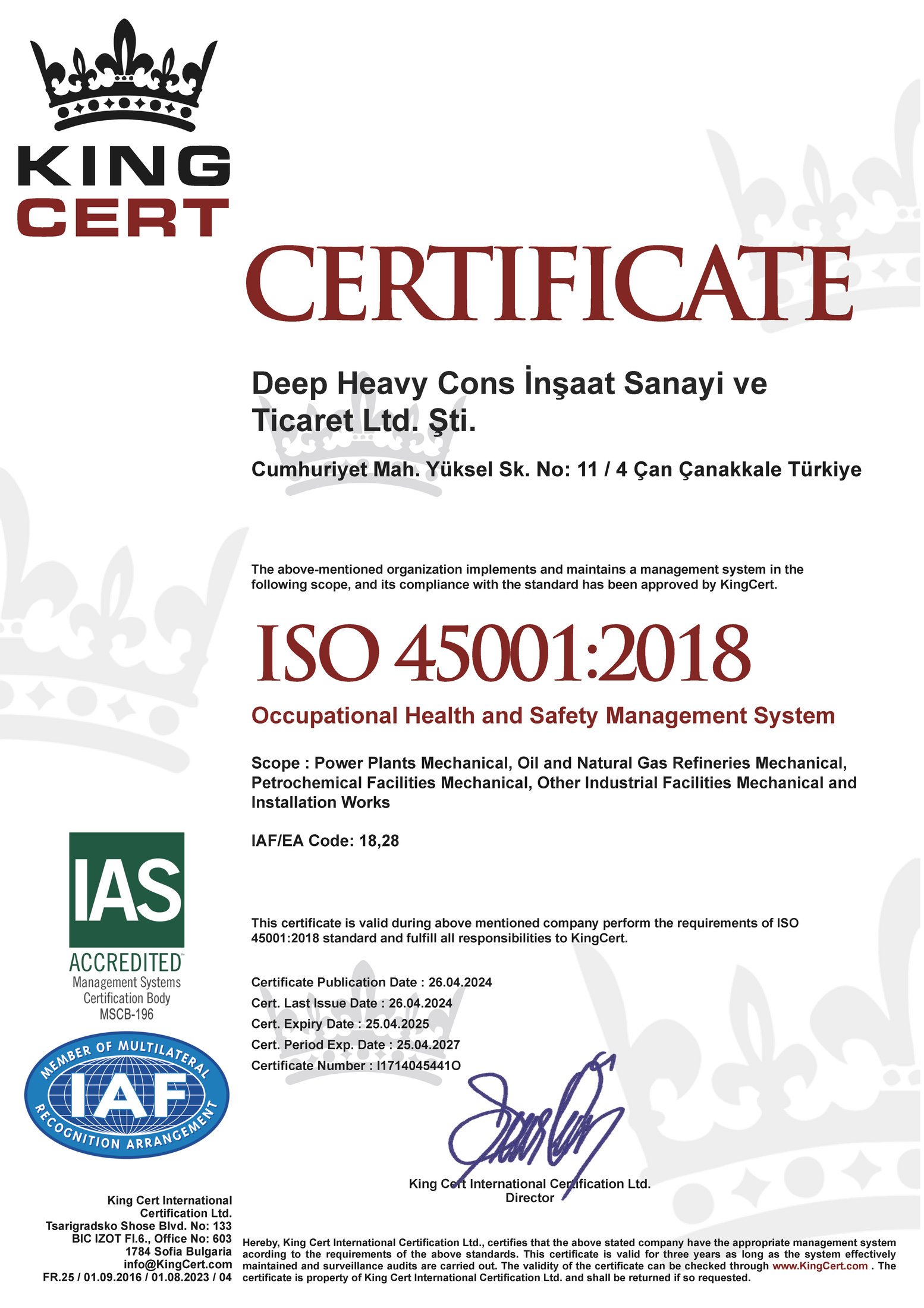 ISO 45001:2018